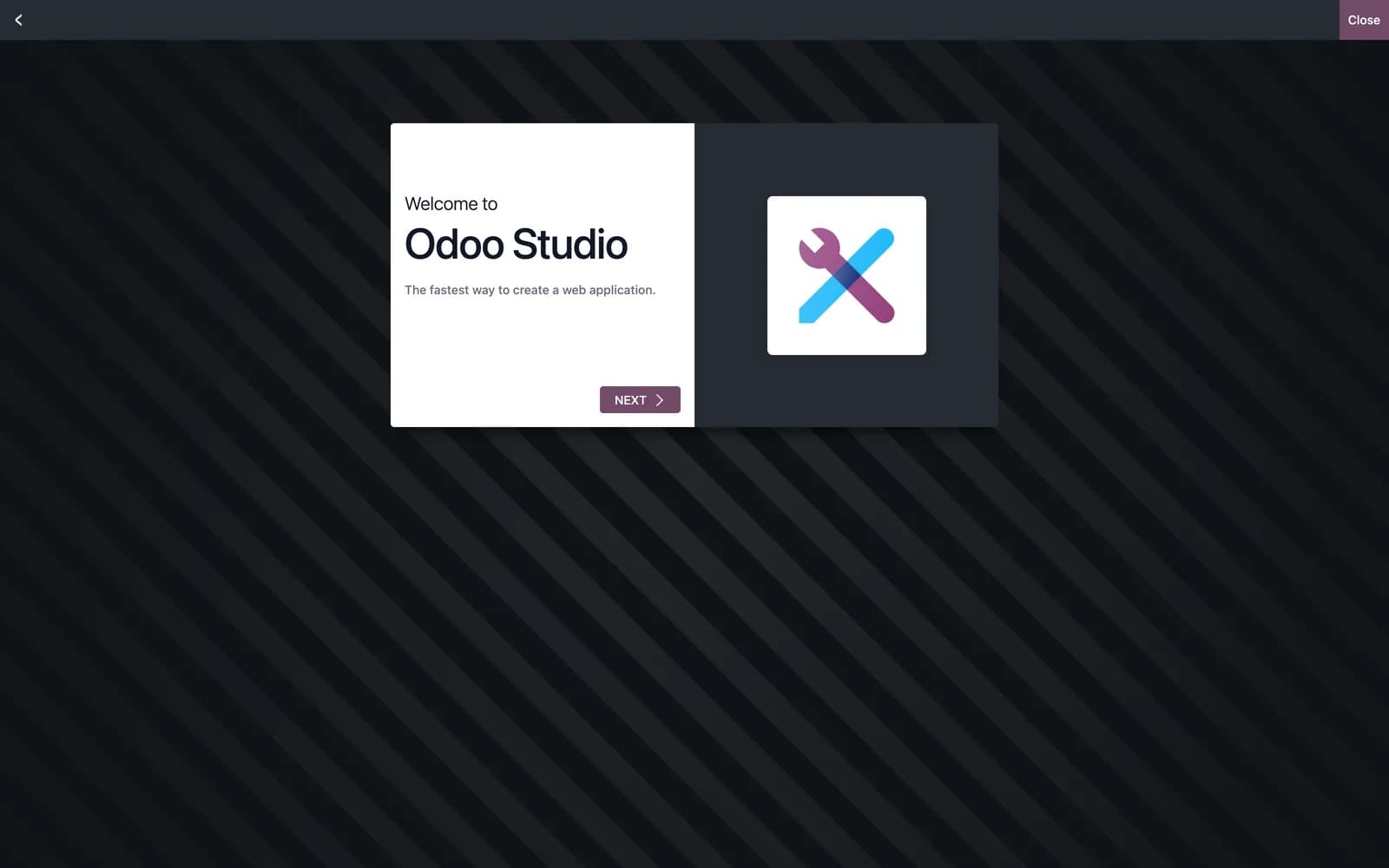 Odoo Studio: Studio app creator
